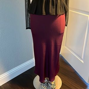 Satin A line skirt from express.